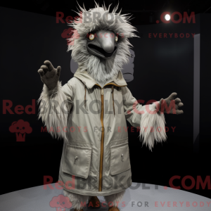 Gray Emu mascot costume...