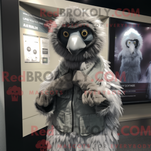 Grå Emu maskot kostume...