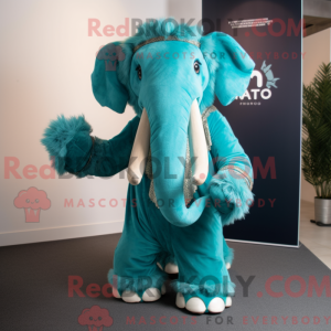 Teal Mammut Maskottchen...