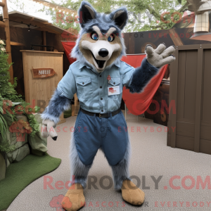 Rust Wolf maskot kostume...