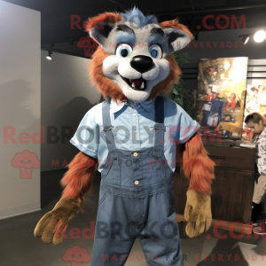 Rust Wolf-maskotdraktfigur...