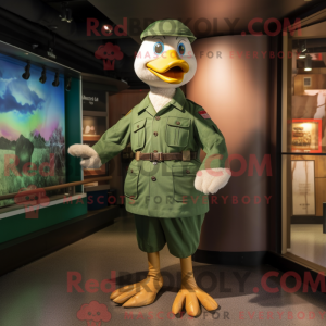 Grøn gæs maskot kostume...