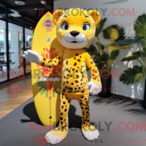 Yellow Leopard mascot...