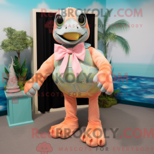 Peach Sea Turtle mascot...