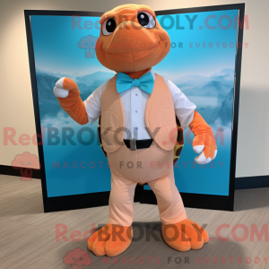 Peach Sea Turtle mascot...