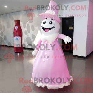 Pink Bottle Of Milk mascot...
