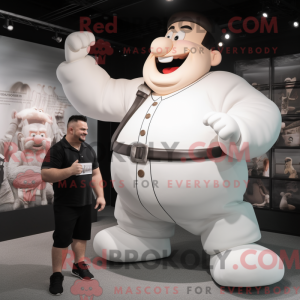 White Strongman mascot...
