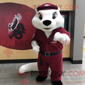 Maroon Ermine mascot...