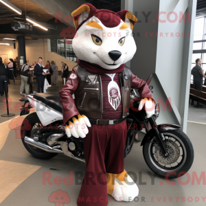 Maroon Ermine mascot...