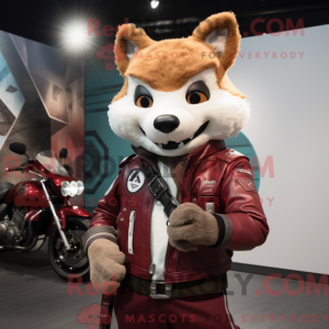 Maroon Hermelin maskot...