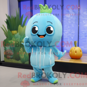 Sky Blue Melon maskot...