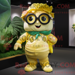 Gold Cabbage mascot costume...