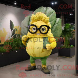 Gold Cabbage mascot costume...