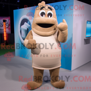 Tan Ice mascot costume...