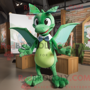 Green Pterodactyl mascot...