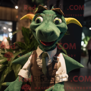 Green Pterodactyl mascot...