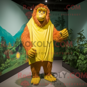 Yellow Orangutan mascot...