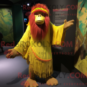 Yellow Orangutan mascot...