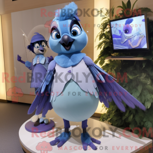 Lavendel Blue Jay maskot...