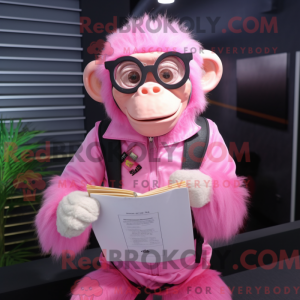 Postava maskota Pink Monkey...