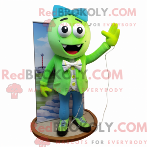 Postava maskota Lime Green...