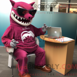 Magenta Megalodon maskot...