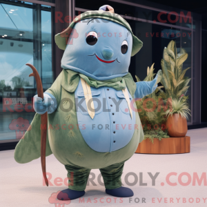 Oliven Narwhal maskot...