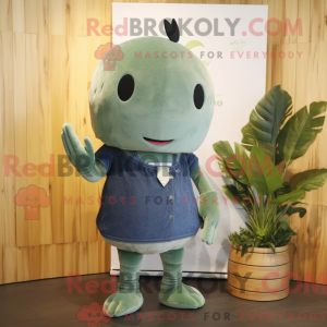 Oliven Narwhal maskot...