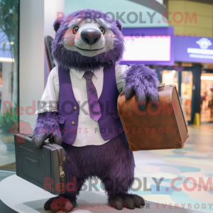 Maskotka Purple Sloth Bear...