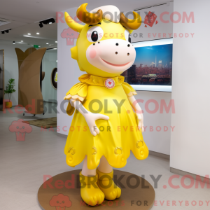 Gul ko maskot kostume...