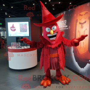 Red Witch mascot costume...