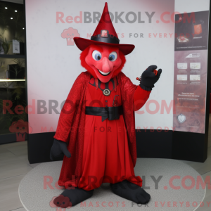 Red Witch mascot costume...