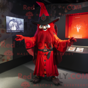 Red Witch maskot kostume...