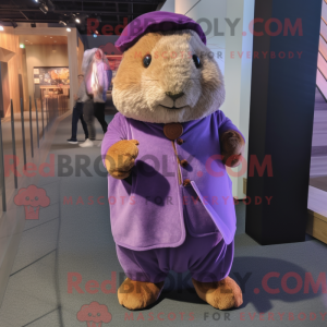 Purple Guinea Pig mascot...