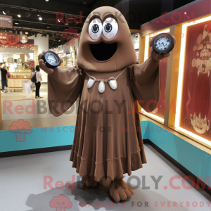 Brown Ghost mascot costume...