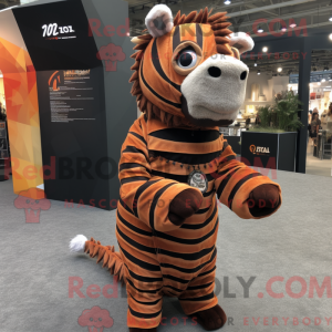 Rust Zebra maskot kostume...