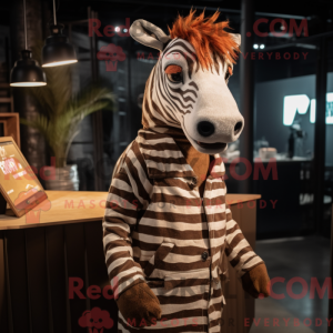 Rust Zebra maskot kostume...