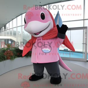 Pink Killer Whale mascot...
