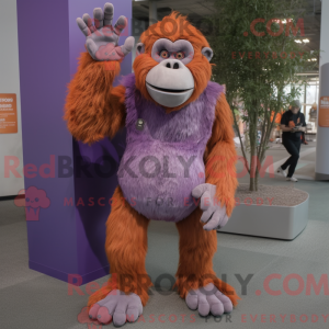 Lavendel Orangutang maskot...