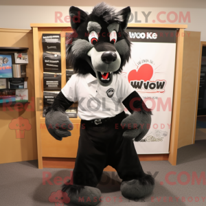 Black Say Wolf mascot...