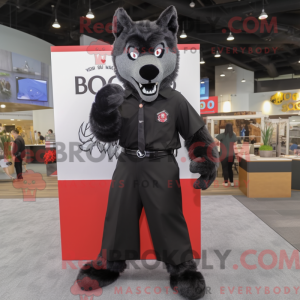 Black Say Wolf mascot...