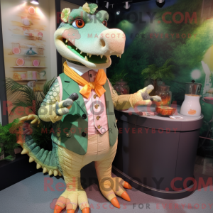 Peach Crocodile mascot...