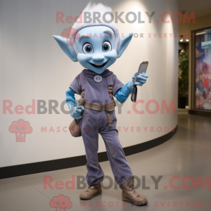 Gray Elf mascot costume...