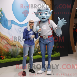 Gray Elf mascot costume...