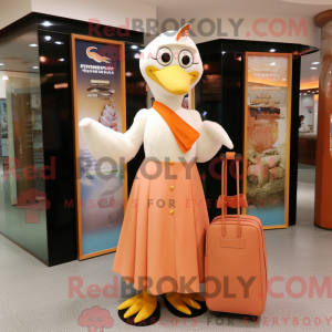 Peach Seagull mascot...