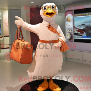 Peach Seagull mascot...