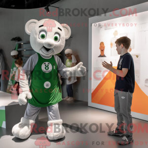 Gray Irish Flag mascot...