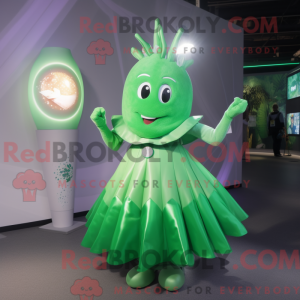 Green Ray mascot costume...