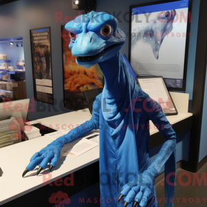 Blue Coelophysis mascot...