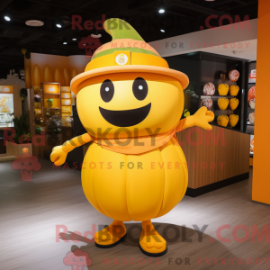 Yellow Pumpkin mascot...